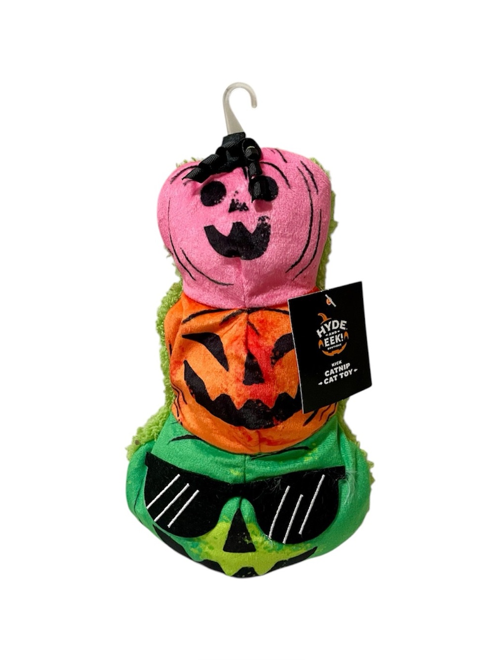 Hyde and EEK! Halloween Retro Stacked Pumpkins Kicker Plush Cat Toy